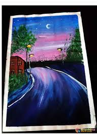 painting of evening scenery painting in