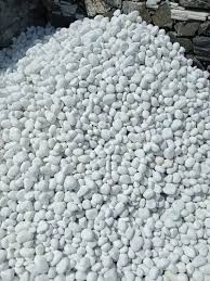 White Round Pebbles Stone For Pavement