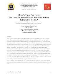 Chinas Third Sea Force The Peoples Armed Forces Maritime Militia