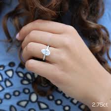 Pear Petite Pavé Setting | Custom Lab Diamond Engagement Ring