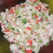 Imitation crab is used to make california sushi rolls, kani salad, crab cakes, crab lagoon, and other seafood dishes. Imitation Crab Salad Crab Salad Recipe Sea Food Salad Recipes Imitation Crab Meat Recipes