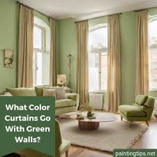 what color curtains go with green walls