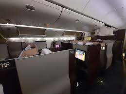 flying on a qatar airways 777 200lr