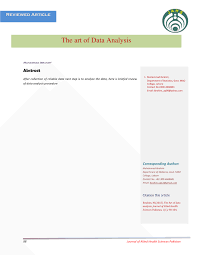 Pdf The Art Of Data Analysis