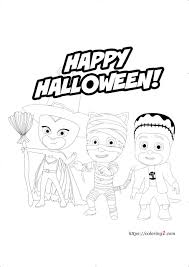 48 halloween coloring pages including pumpkins, monsters, black cats, and witches & wizards. Pj Masks Halloween Coloring Pages 2 Free Coloring Sheets 2021