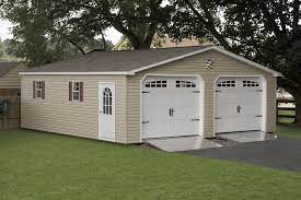 2 car garage wood amish backyard