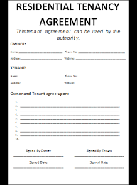 Tenancy Agreement Template Free Printable Ms Word Format