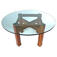 Custom Glass Top Dining Table With