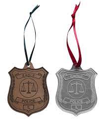 law enforcement badge ornament police