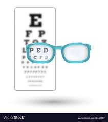 Unsharp Snellen Chart And Sharp Letter With