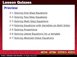 Ppt 2 1 Solving One Step Equations 2