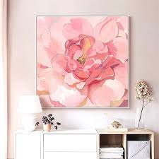 Acrylic Oil Painting Full Bloom Pink