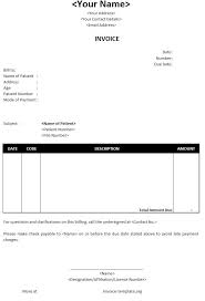 Sample Invoice For Services Rendered Template Example Of