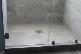 large tile shower floor contemporary