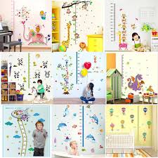 17 Styles New Removable Pvc Cartoon Wall Decals Growth Chart Height Measure Chart Home Decor Sticker Mordern Art Mural For Kids Baby Room White Tree
