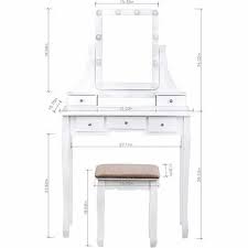 gkw warm white dressing table with 10