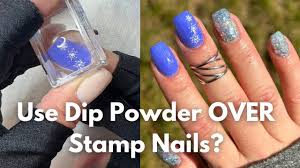 use clear dip powder over st nails