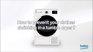 clothes shrinking in a tumble dryer