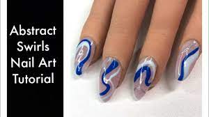 abstract swirl nail art tutorial you