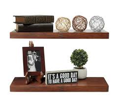 decorative floating shelves wooden wall