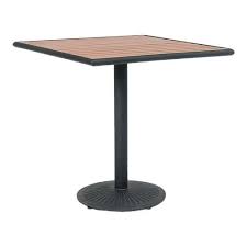 Natural Finish Faux Teak Top With Metal