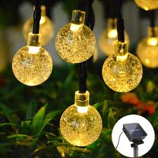 Us 12 99 30 Off 6m Garland Solar Led String Light 30 Led Crystal Ball Fairy Light Outdoor Christmas Patio Yard Garden Landscape Decoration Lamp In