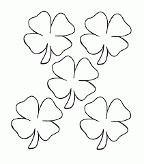 4 leaf clover coloring page printable