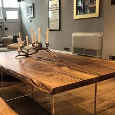 Earthy Oak Resin Dining Table