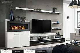wall unit with fireplace tv stand
