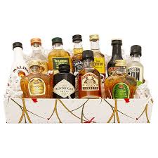 mini bottles gift basket