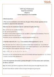 Cbse Class 9 Maths Chapter 4 Linear