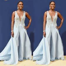 Free and fast delivery available to new zealand a perfect ball dress is the one you can wear for a date or an evening party. Emmy Awards Jumpsuit Formal Party Celebrity Red Carpet Gowns With Overskirts Applique V Neck Women Prom Evening Pant Suits Prom Dresses Aliexpress