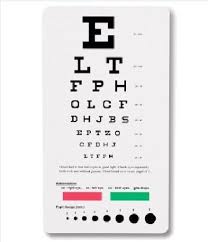Eye Chart Pocket Snellen Rosenbaum Medical Exam Test Free