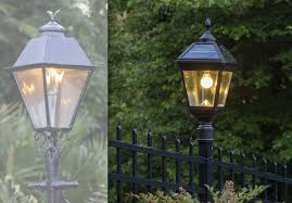 Gas Lamp With A Solar Post Light