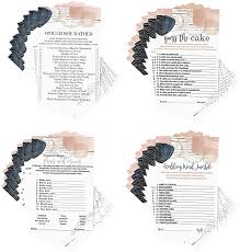 Figure out all the details for wedding receptions at howstuffworks. Buy Abstract Bridal Shower Game Card Bundle 25 Guest Pack Includes Word Scramble Guess The Cake Wedding Name Famous Couple Trivia Mod Watercolor Theme Engagement Rehearsal Reception 5x7 Size Online