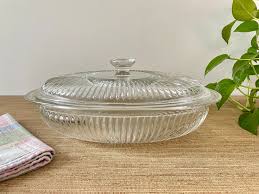 Vintage Casserole Dish With Lid Oval