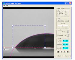 a contact angle merement software