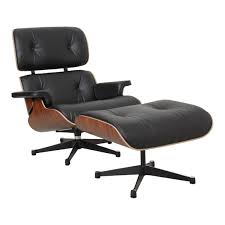 eames lounge chair with an ottoman