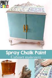 Wooden Cabinet With Spray Chalk Paint