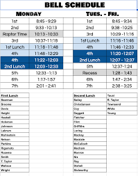 bell schedule valley view middle