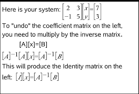 How Do I Use An Inverse Matrix To Solve