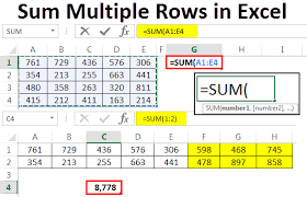 How To Sum Multiple Rows In Excel Step By Step Guide