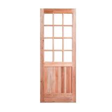 Wooden Door Cottage Pane Top
