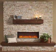 24 electric fireplace stone wall