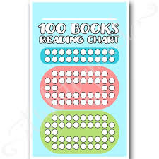 100 Picture Book Reading Chart Literacy Encouragement Tool Manipulative Toddler Young Child Kindergarten Goal Preschool Reward Handout