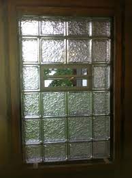 Glass Block Window Into A Wood Frame
