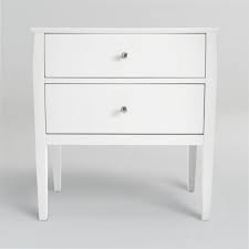 Three drawers provide ample room for a charger, medication, torchlight, and whatever else you may like to have at hand. Mason 2 Drawer White Nightstand Reviews Crate And Barrel