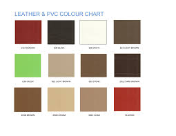 Leather Pvc Colour Chart Jasteen Design