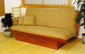 okinawa bi fold natural queen futon set