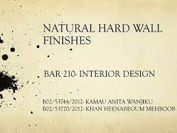 Ppt Natural Hard Wall Finishes